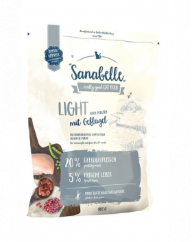 SANABELLE Light Hrana uscata pisici adulte supraponderale, cu pasăre 400 g