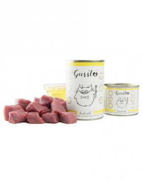 GUSSTO Cat Fresh Calf CARNE PROASPĂTĂ DE VIŢEL 400 g