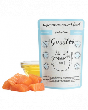 GUSSTO Cat Fresh Salmon SOMON PROASPĂT 85 g