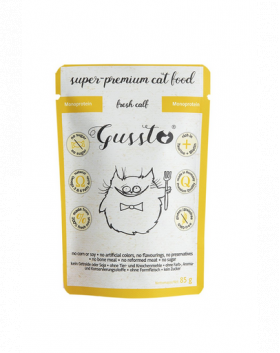 GUSSTO Cat Fresh Calf CARNE PROASPĂTĂ DE VIŢEL 85 g