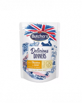 BUTCHER'S Classic Delicious Dinners cu pui și ficat în sos 100 g