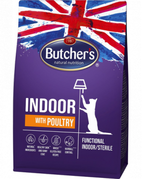 BUTCHER'S Functional Cat Indoor cu păsări de curte 800 g