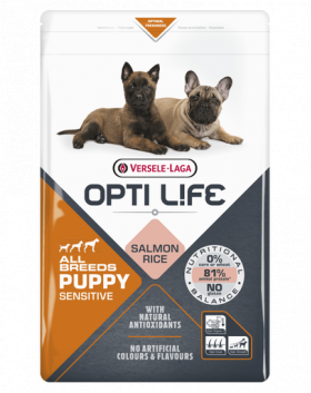 VERSELE-LAGA Opti Life Puppy Sensitive hrana uscata pentru caini juniori sensibili, cu somon 12.5kg