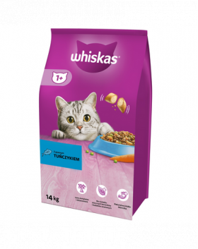 WHISKAS Adult 14 kg - hrana uscata completa pentru pisici adulte, cu ton delicios