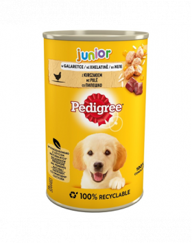 PEDIGREE Junior cu Pui in Aspic 24 x 400 g