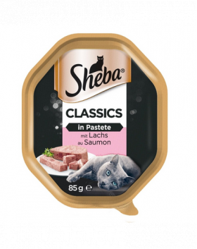 SHEBA Classics hrana umeda pentru pisici, pate cu somon 22 x 85 g