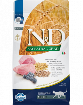 FARMINA N&amp;D Low Grain Adult Cat cu miel și afine 1.5 kg