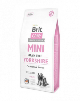 BRIT Care Grain Free Mini Yorkshire hrana uscata caini adulti talie mica, somon si ton 7 kg