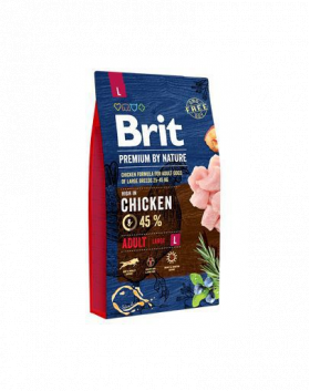 BRIT Premium By Nature Adult Large L Hrana uscata pentru caini adulti de talie mare, cu pui 8 kg