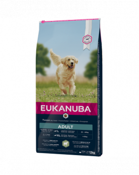 EUKANUBA Adult Large Breeds Lamb &amp; Rice hrana uscata caini adulti talie mare, miel si orez 12 kg