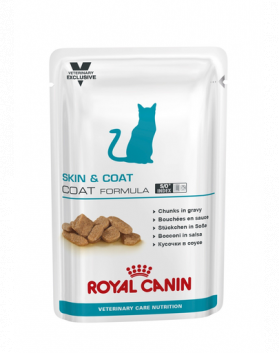 ROYAL CANIN Cat Skin&amp;Coat 12 x 85 gr hrana umeda dietetica pentru pisici adulte cu piele sensibila