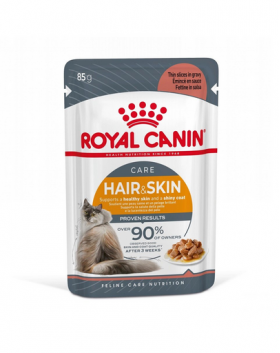 ROYAL CANIN Hair&amp;Skin hrana umeda in sos pisica pentru piele si blana sanatoase, 12 x 85 g