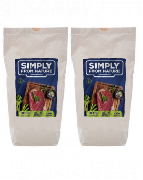 SIMPLY FROM NATURE Hrana uscata pentru caini, coapta la cuptor, cu caprioara 1,2 kg x 2