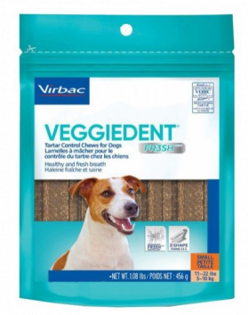 VIRBAC Veggiedent Fresh S (5-10 kg) Recompense caini pentru igiena orala 15 buc.