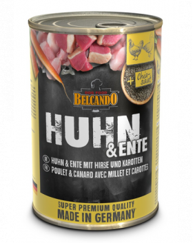 BELCANDO Super Premium hrana umeda caini, pui si rata cu mei 400 g