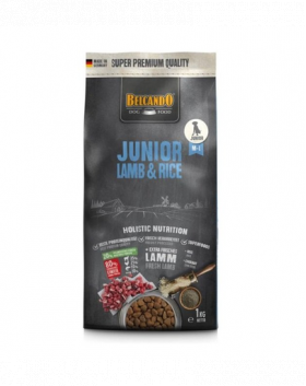 BELCANDO Junior hrana uscata cu miel si orez, pentru cainii cu varsta 4 luni+, talie M-L, 1 kg