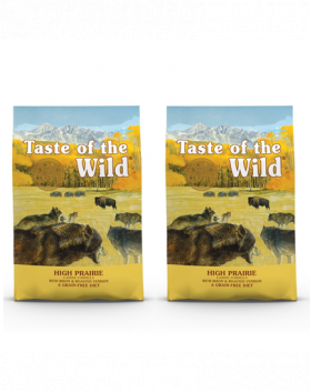 TASTE OF THE WILD High Prairie hrana uscata pentru caini adulti, cu bizon si vanat 24,4 kg (2 x 12,2 kg)