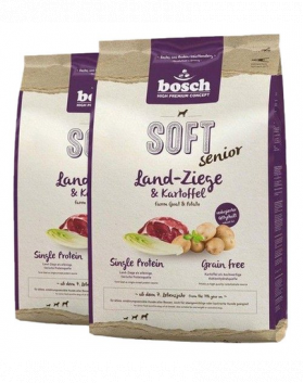 BOSCH Soft Senior Hrana uscata cu carne de capra si cartofi pentru cainii senior 25 kg (2 x 12,5 kg)