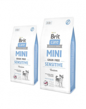 BRIT Care Dog Mini Grain Free Sensitive hrana uscata caini adulti de talie mica, cu vanat 14 kg (2 x 7 kg)