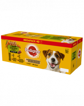 PEDIGREE Adult hrana umeda caini adulti 40x100g mix arome in sos cu legume