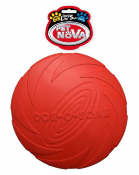 PET NOVA DOG LIFE STYLE Frisbee pentru caini, din cauciuc 22cm, rosu