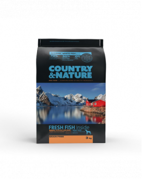 Country&amp;Nature Ocean White Fish Recipe Hrana uscata caini adulti talie medie/mare, cu peste 3 kg