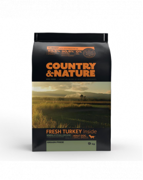 Country&amp;Nature Turkey&amp;Vegetables Recipe Hrana uscata caini adulti talie mica, curcan si legume 9 kg