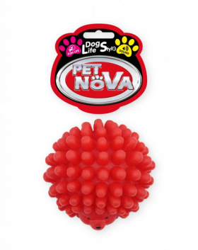 PET NOVA DOG LIFE STYLE Jucarie arici pentru caini, 6,5 cm, rosu