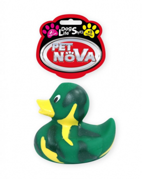 PET NOVA DOG LIFE STYLE Jucarie rata pentru caine, 7cm, verde