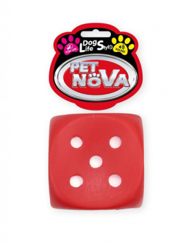 PET NOVA DOG LIFE STYLE Jucarie cub pentru caini, 6 cm, rosu