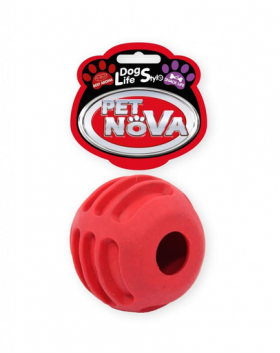 PET NOVA DOG LIFE STYLE LIFE STYLE Minge pentru caini, rosie, aroma de vita, 6cm