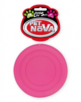 PET NOVA DOG LIFE STYLE Frisbee pentru caine 18cm, roz, aroma de menta