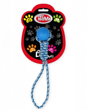 PET NOVA DOG LIFE STYLE MInge cu sfoara pentru caini, albastru, aroma de menta, 40cm