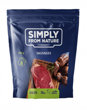 SIMPLY FROM NATURE Carnaciori pentru caini, cu carne de cerb 200 g