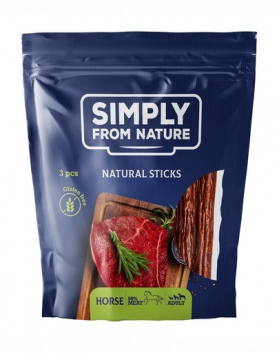 SIMPLY FROM NATURE Nature Sticks recompense pentru caini, carne de cal 3 buc.