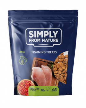 SIMPLY FROM NATURE Recompense pentru dresajul cainilor, pasare si trandafir 300 g