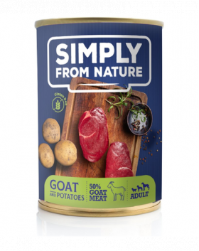 SIMPLY FROM NATURE Hrana umeda pentru caini, carne de capra si cartofi 400 g