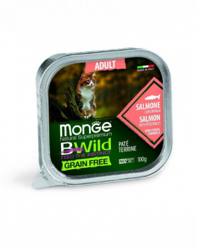 MONGE BWild Cat Adult hrană umedă pentru pisici, cu somon 100 g