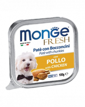 MONGE Fresh hrană umedă pentru câini sub formă de pate, cu pui 100 g