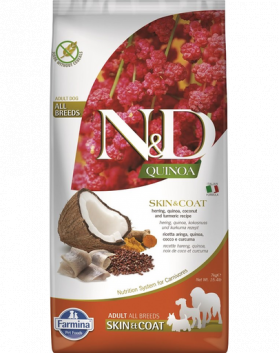 FARMINA N&amp;D Hrana uscata pentru caini, cu quinoa si hering, 7 kg