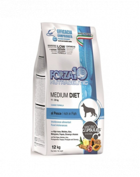 FORZA10 Medium Diet hrana uscata hipoalergenica caini adulti de rase medii, cu peste 12 kg