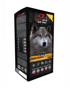 ALPHA SPIRIT Hrana uscata si moale pentru caini,cu pasari de curte 9 kg