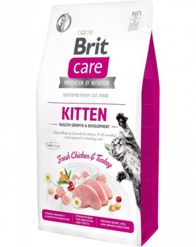 BRIT Care Cat Grain-Free Kitten Growth&amp;Development hrana uscata pentru pui de pisica sau femele gestante, 2 kg