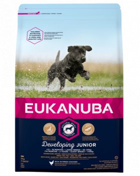 EUKANUBA Developing Junior Large Breed hrana uscata caini juniori talie mare, bogat in pui 3kg