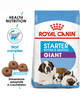Royal Canin Giant Starter Mother &amp; Babydog gestatie/ lactatie pui hrana uscata caine 30 kg (2 x 15 kg)