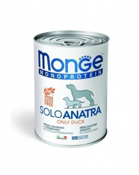 MONGE Monoprotein hrana umeda pentru caini, Rata, 400 g