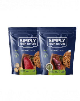 SIMPLY FROM NATURE Recompense pentru dresajul cainilor SET 300 g x 2 buc.