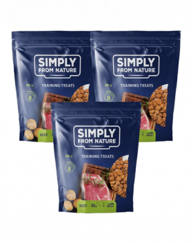 SIMPLY FROM NATURE Training Treats recompense pentru caini, cu vita 3 x 300 g