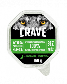 CRAVE Hrana umeda pentru caini, miel si vita 150 g x 14