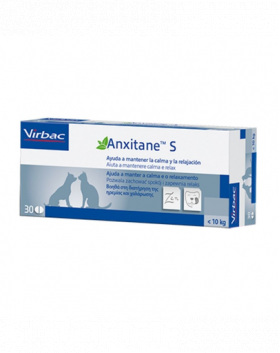 VIRBAC Anxitane S supliment pentru ameliorarea stresului pentru caini si pisici sub 10 kg, 30 tab.